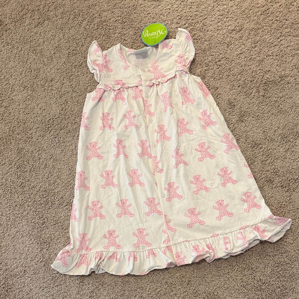 Adorable Pink Teddy Bear Kids Nightgown